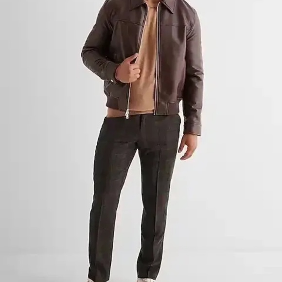 Express Crew Neck 100% Merino Wool Sweater Camel Heather Men's Large NWT - Picture 4 of 5